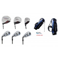 AGXGOLF BOYS LEFT HAND STARTER MAGNUM GOLF CLUB SET wDRIVER+IRONS+PUTTER - OPTIONAL BOYS STAND BAG ! BUILT in the USA !